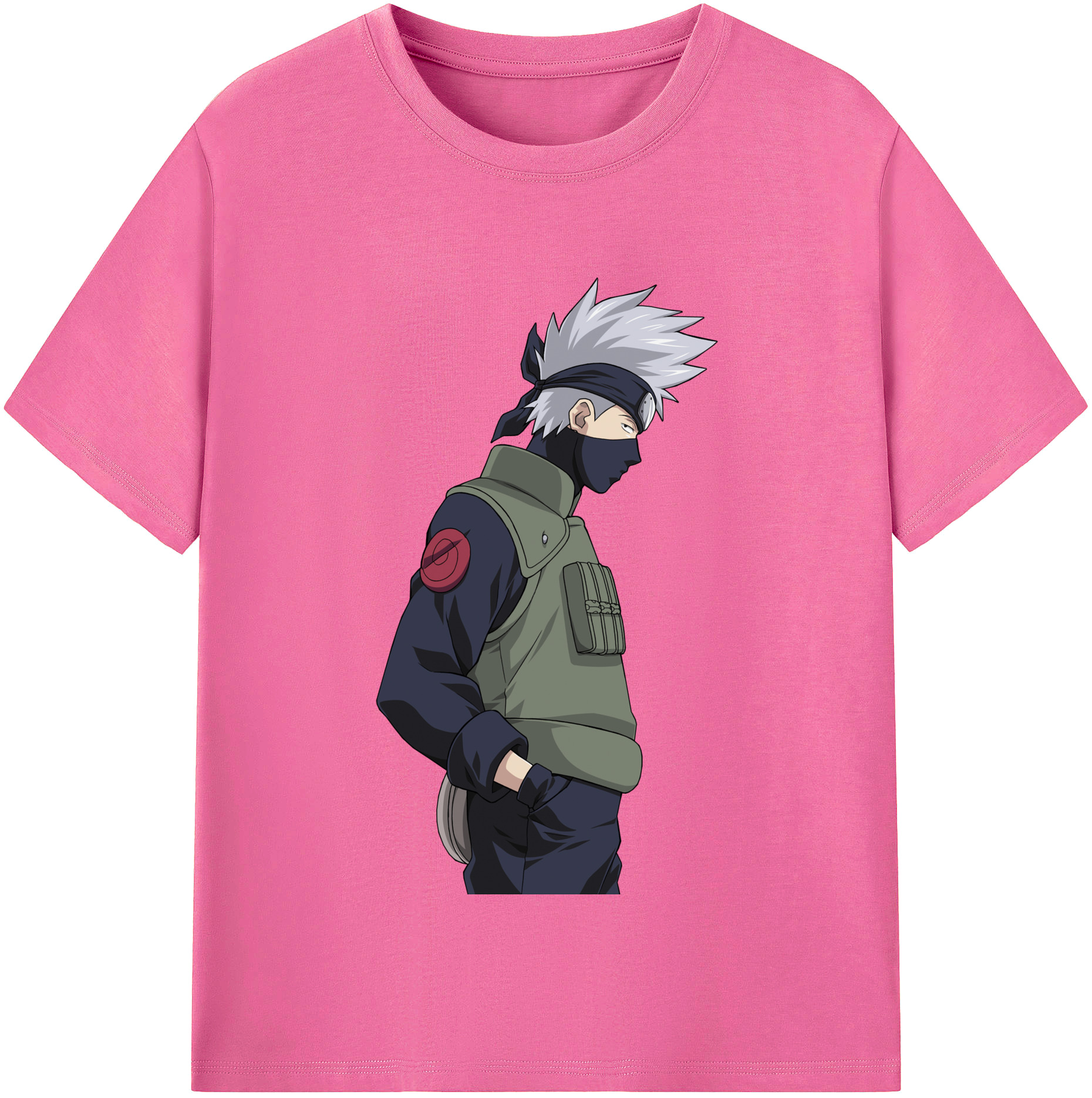 （画像用） NARUTO -ナルト- はたけ カカシ Hatake Kakashi レディースカジュアルプリントTシャツ（綿100％）